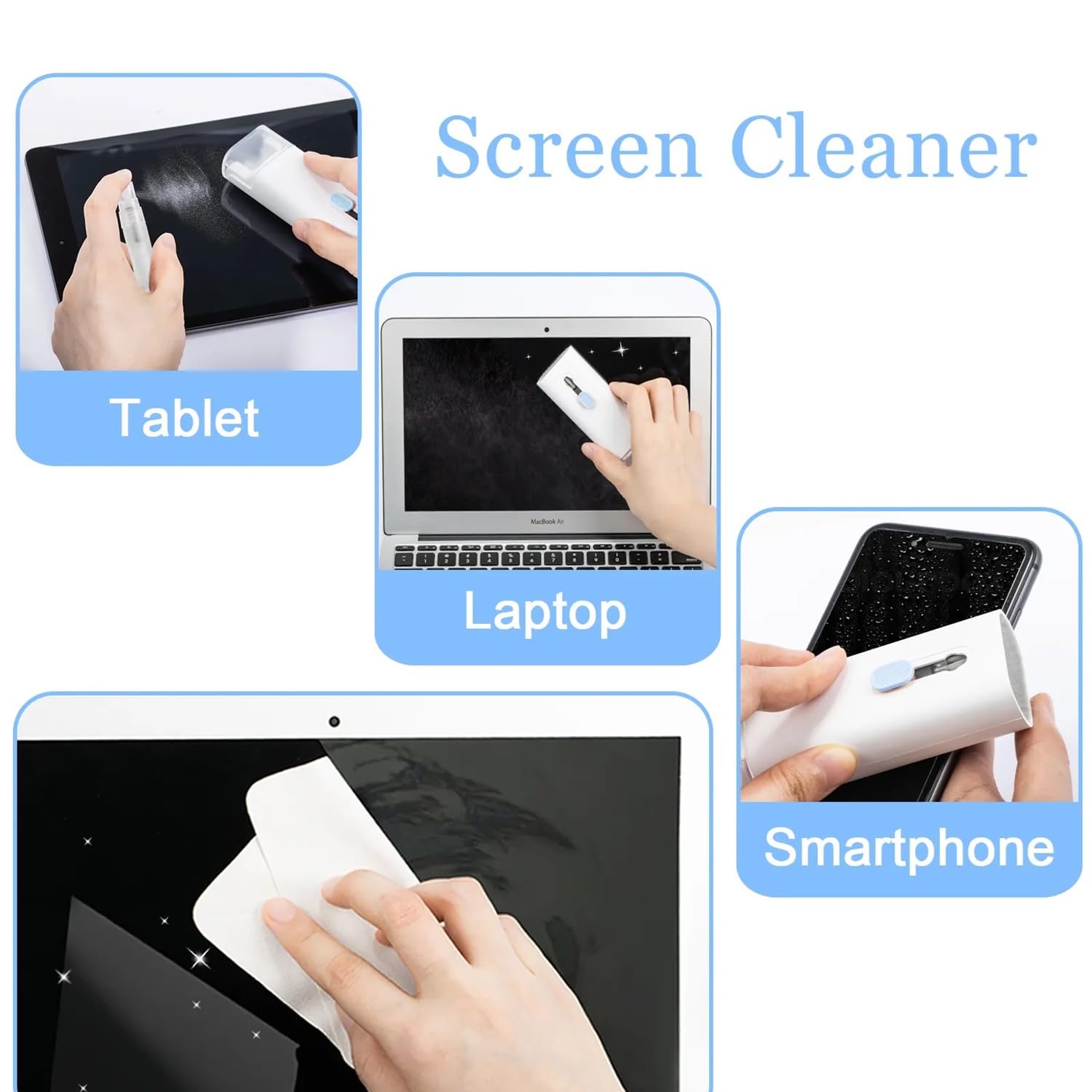 7 in 1 Electronic Keyboard Cleaner kit, Keyboard Cleaning Kit, Laptop Cleaner with Brush, Portable Multifunctional Cleaning Tool for Airpods