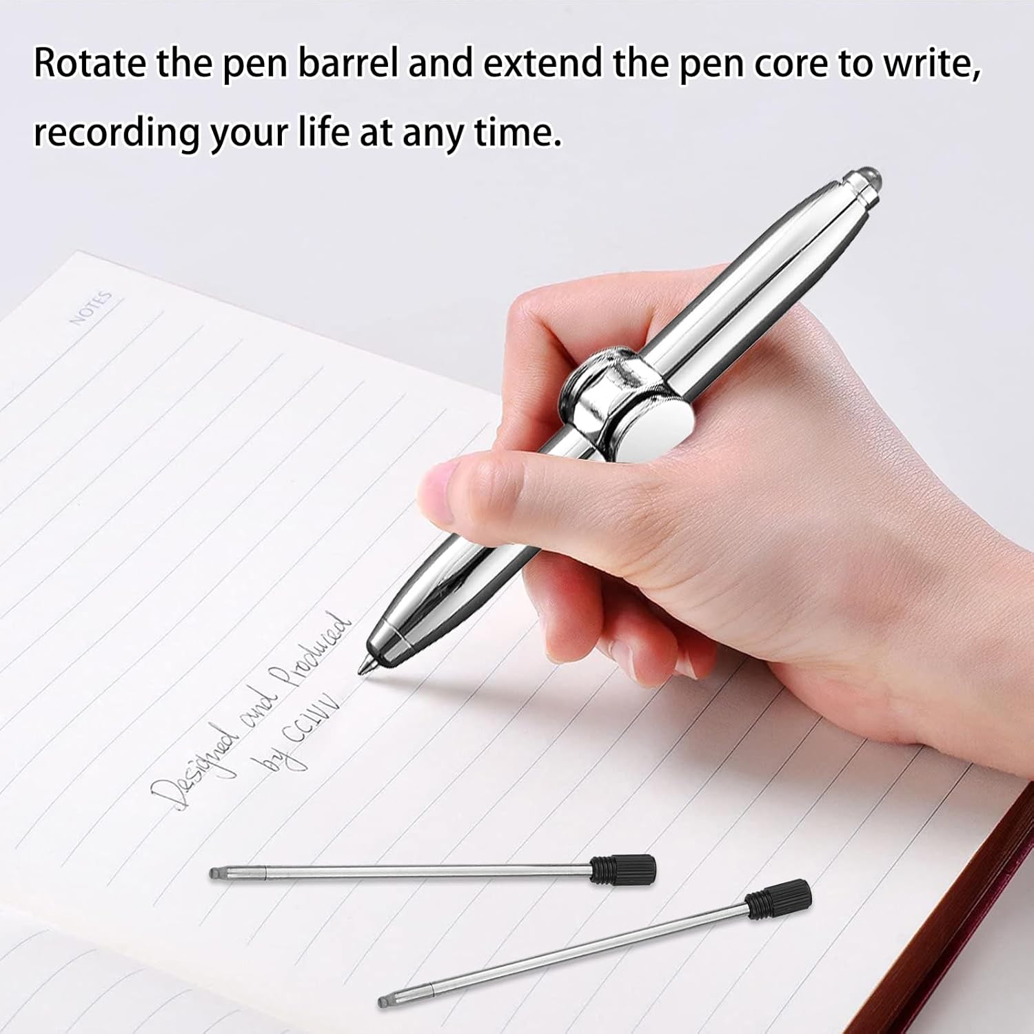 Spinner Pen Floodlight Spinning with LED Light