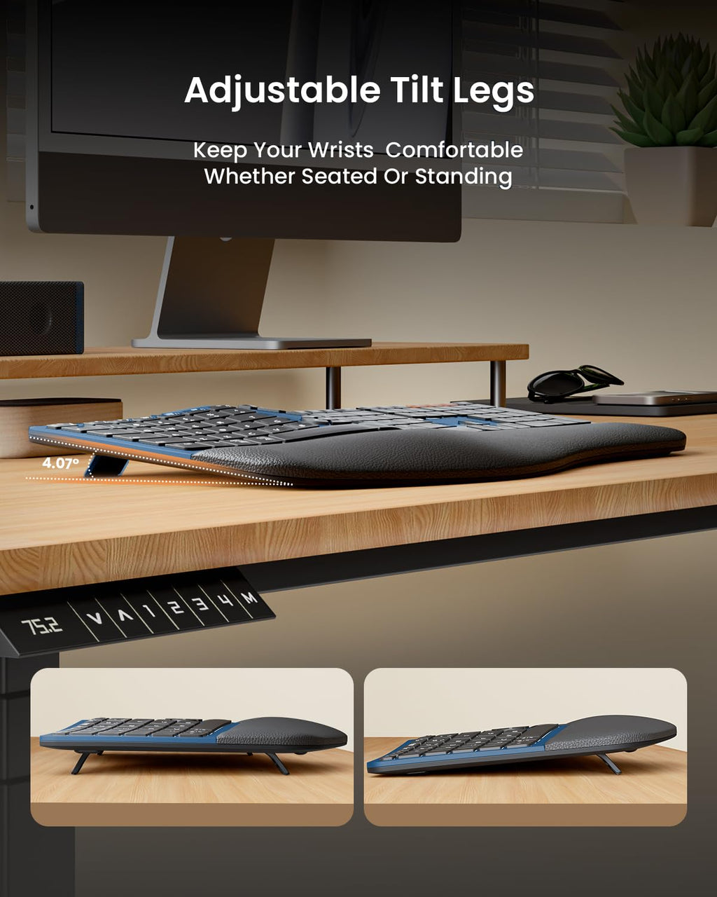 Rechargeable Ergo Keyboard Mouse Combo