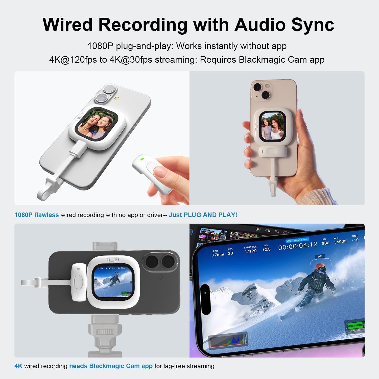 UltraView Pro Rear Selfie Display Screen with Live Camera Mirror