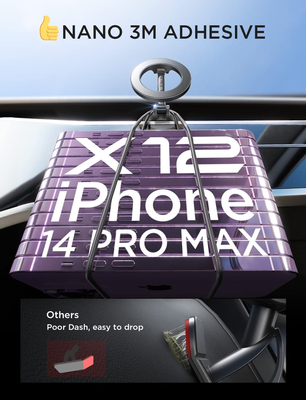 MagGrip Pro Magnetic Car Phone Holder Mount (MagSafe Compatible)